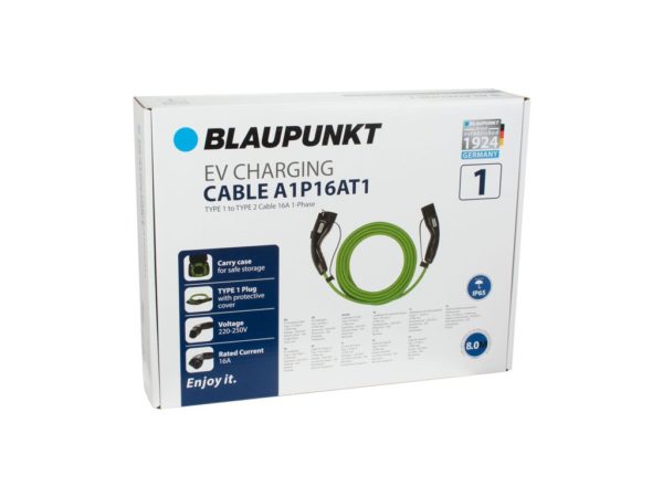 Blaupunkt EV laadkabel Type 1 – 16A – 1 fase (3,7 kW)